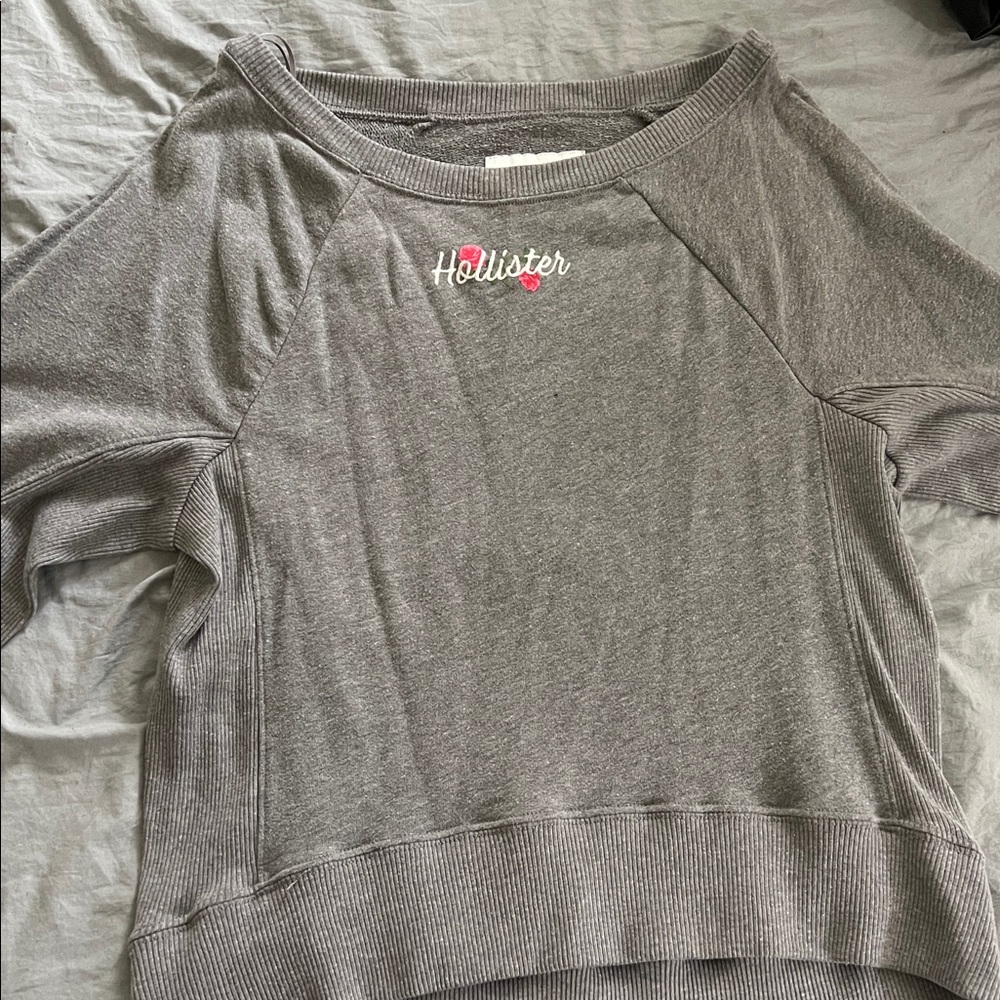 Hollister Heather Gray Off Shoulder